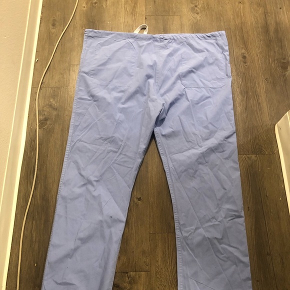 Soft weave Women’s Light Blue Jogger Pull-On Scrub Pant Size Large - Picture 8 of 12